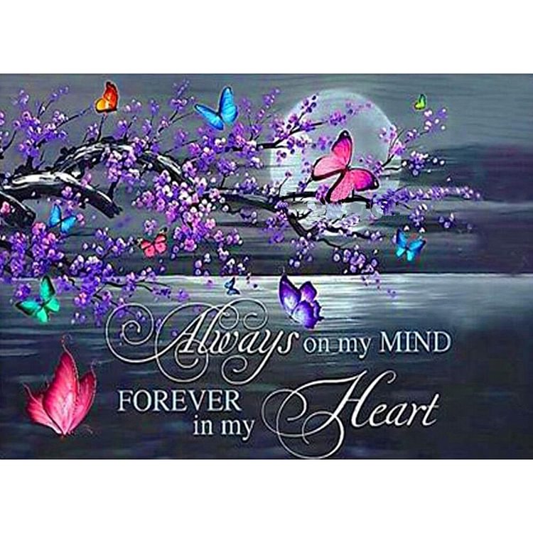 Romantic Butterfly - Square Drill Diamond Painting - 50*40CM