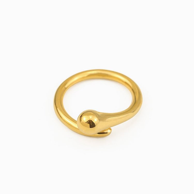Waterdrop Gold Open Ring