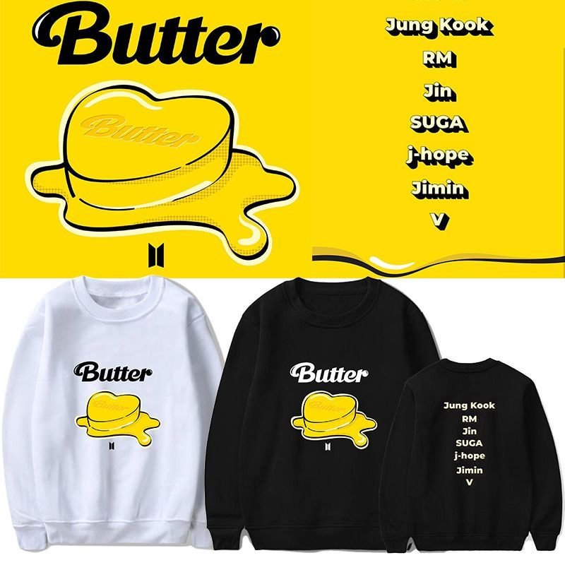 방탄소년단 Butter Album Round Neck Hoodie