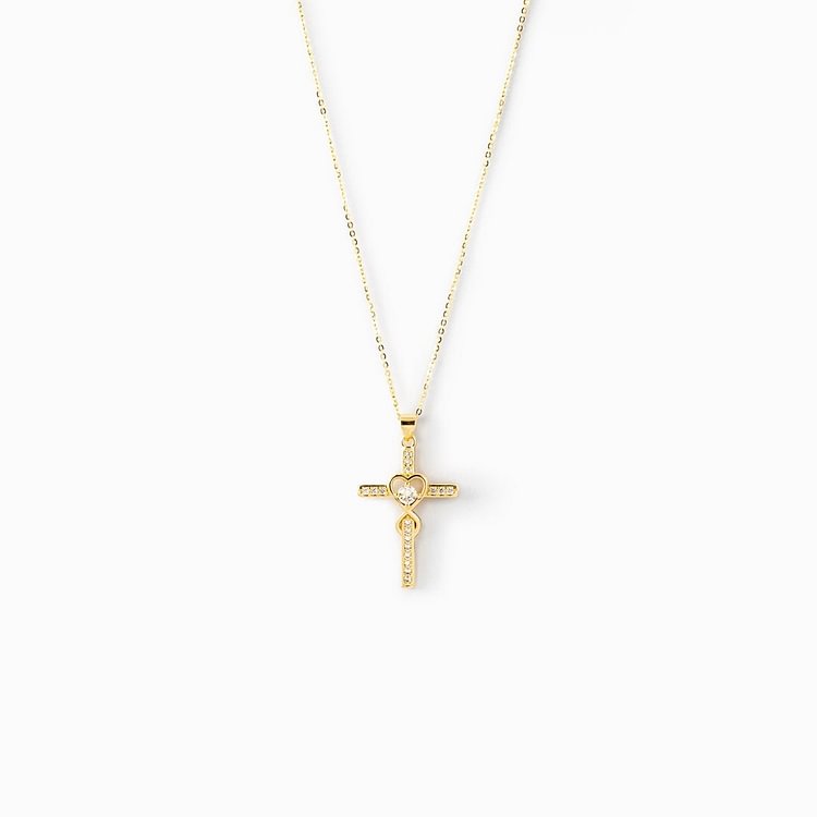 Trust In The Lord Heart Cross Necklace