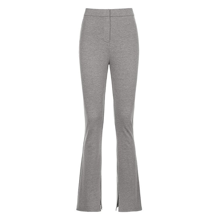 Slim Fit Slit Flared Trousers - CODLINS - codlins.com