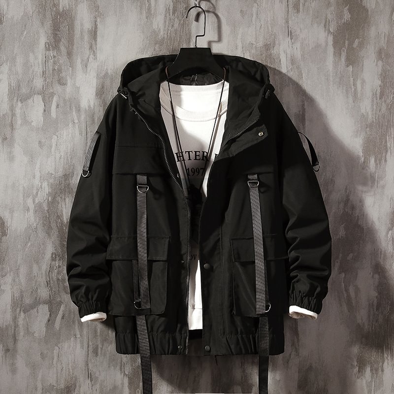 Function Ribbon Multi-pocket Hooded Jacket / Techwear Club / Techwear