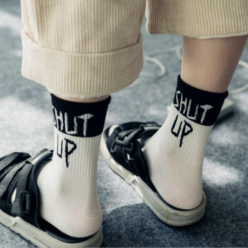 Fashion brand middle tube English street socks skateboard socks men cotton socks tide socks women / Techwear Club / Techwear