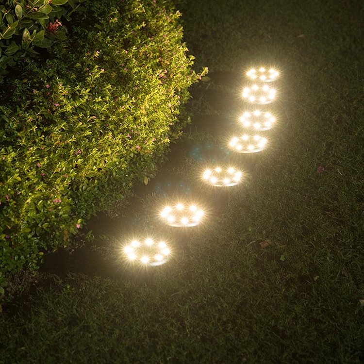 8 LED Solar Buried Light Under Ground Lamp Outdoor Path Way Garden Lamp