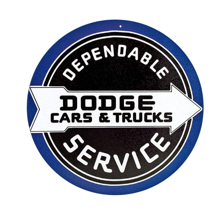 Dodge Cars & Trucks - Round Vintage Tin Signs/Wooden Signs - 30x30cm