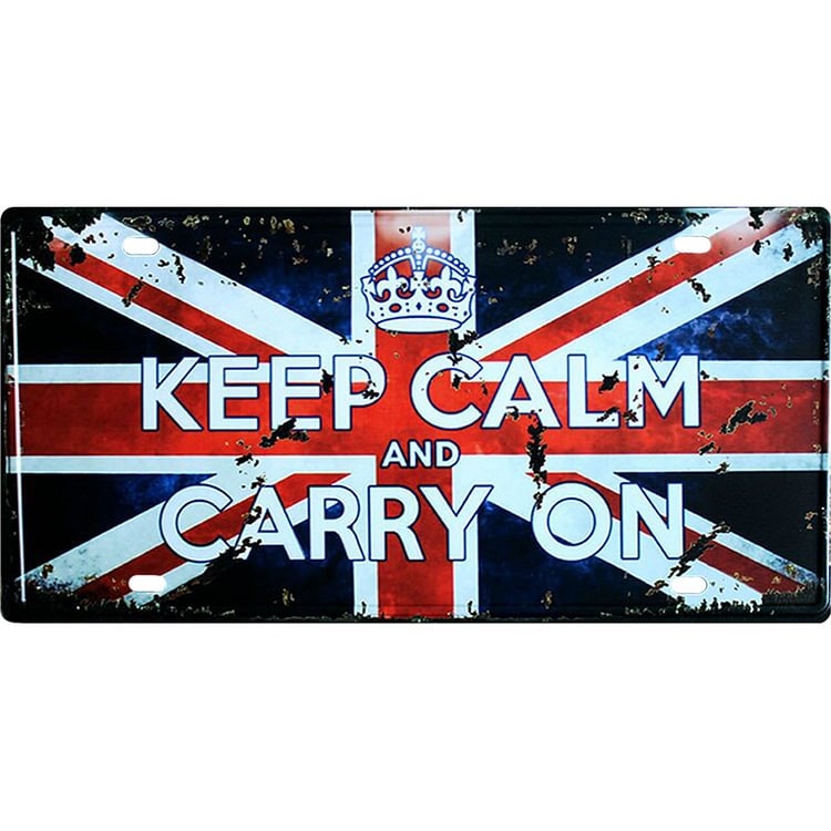 Keep Calm Carry On - Car Plate License Tin Signs/Wooden Signs - 30x15cm