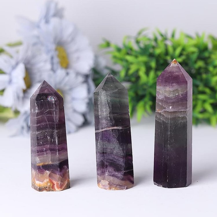 Wholesale Natural Rainbow Fluorite Towers Points Bulk for Decoration Crystal wholesale suppliers