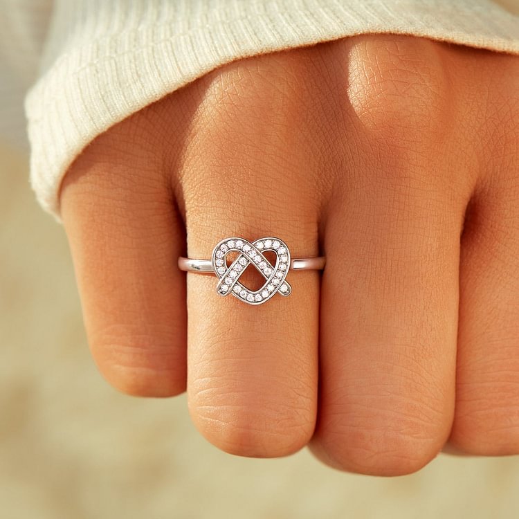 Live Every Day Like It's Pretzel Day Heart Ring