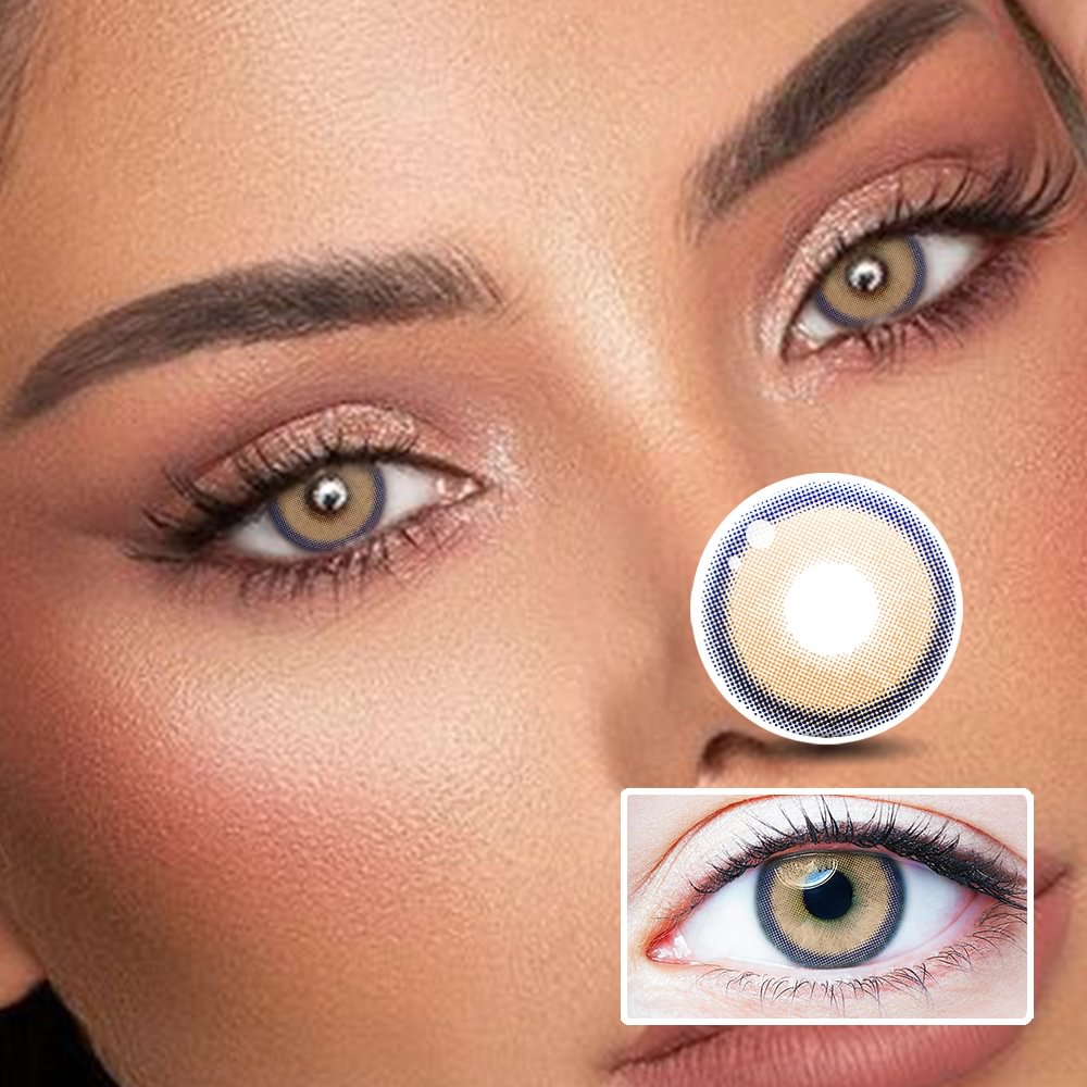 NEBULALENS Sweet Brown Yearly Prescription Colored Contact Lenses NEBULALENS