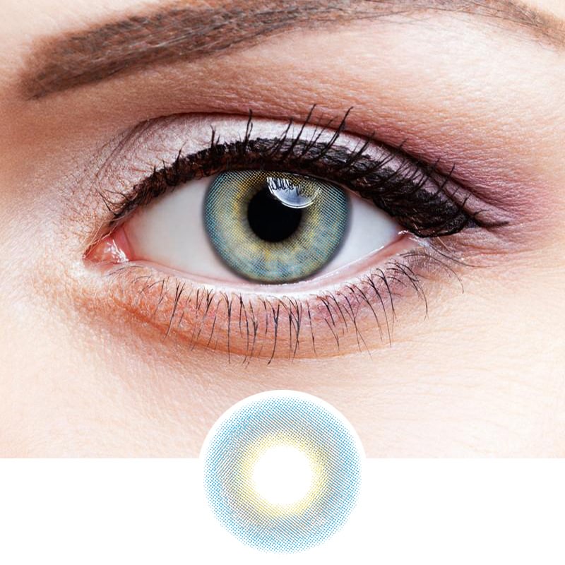 NEBULALENS 4D High-Gloss Blue Yearly Prescription Colored Contact Lenses