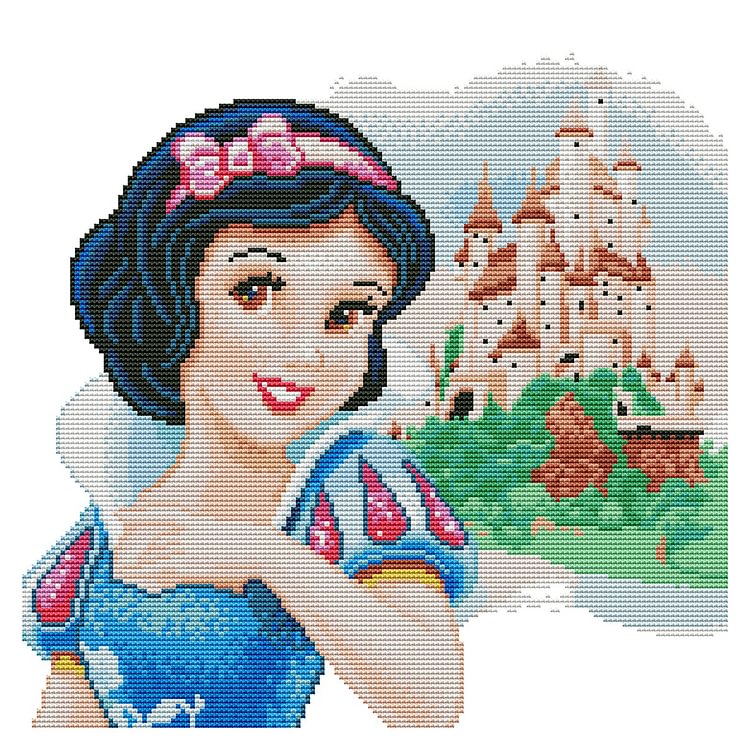 Snow White Princess-11Ct Stamped Cross Stitch-40*40CM