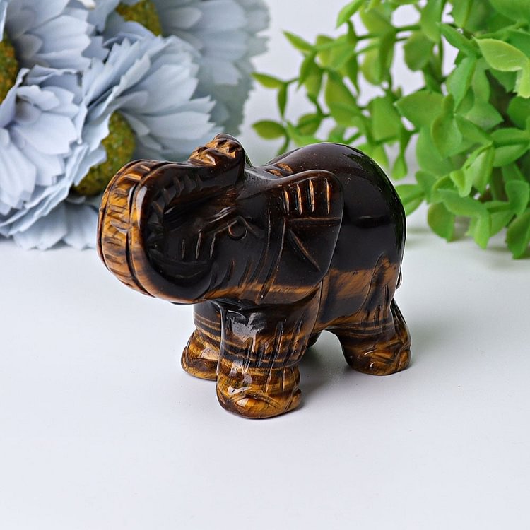 3" Elephant Crystal Carvings Animal Bulk Crystal wholesale suppliers