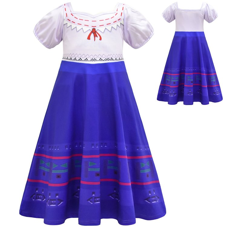 Mayoulove Encanto Louisa Cosplay Dress for Baby Girls Halloween Fancy Skirt-Mayoulove