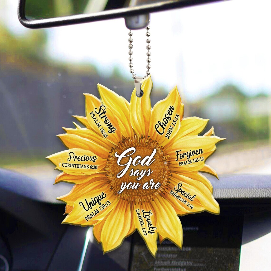 Personalized Sunflowers Decorative Pendant