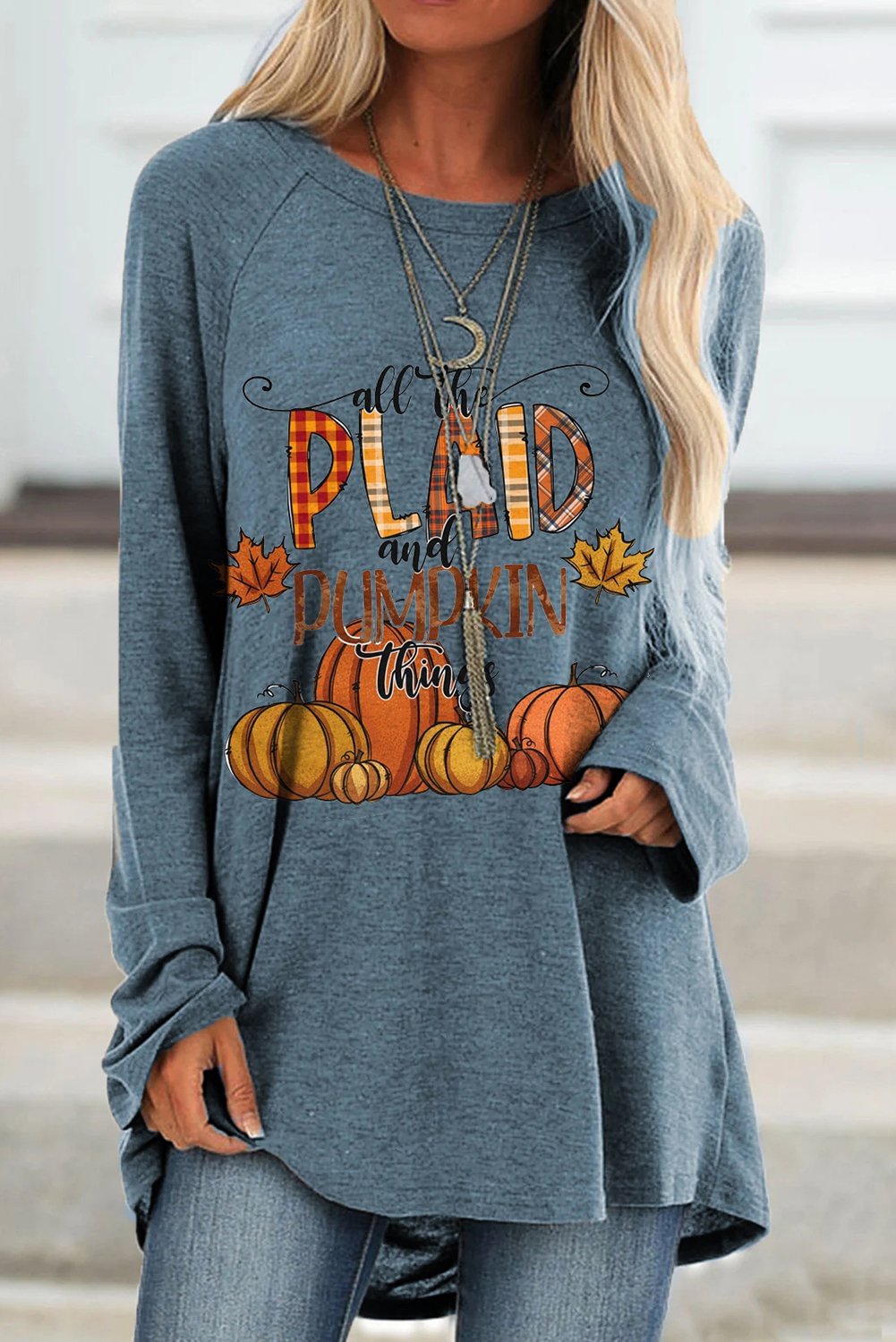 Women's T-shirts Pumpkin Letter Print T-shirt