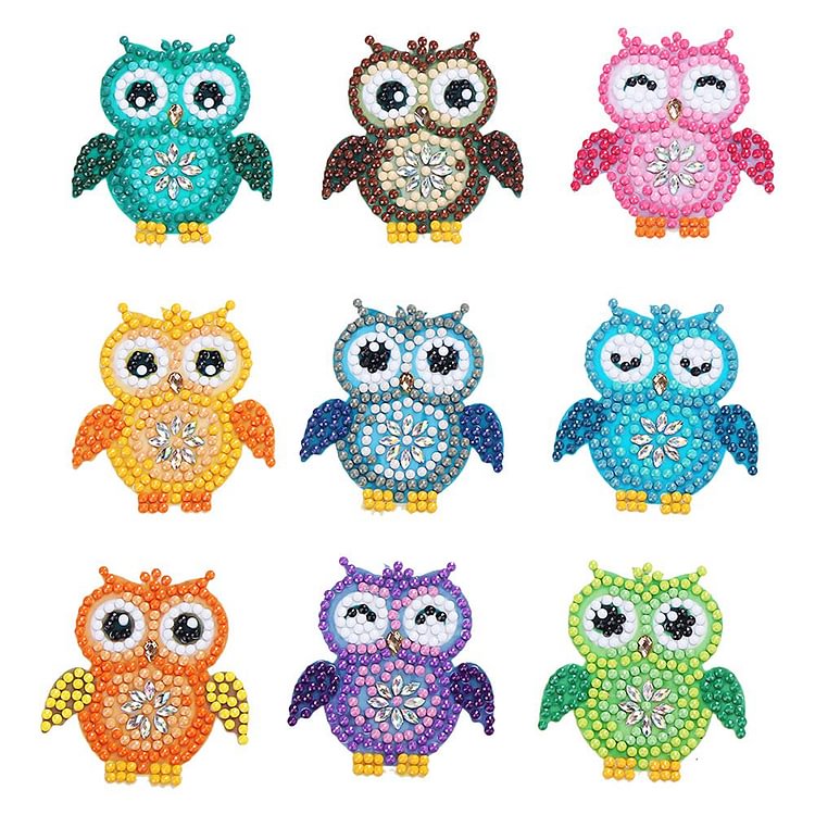 Cute Owl-DIY Creative Diamond Sticker