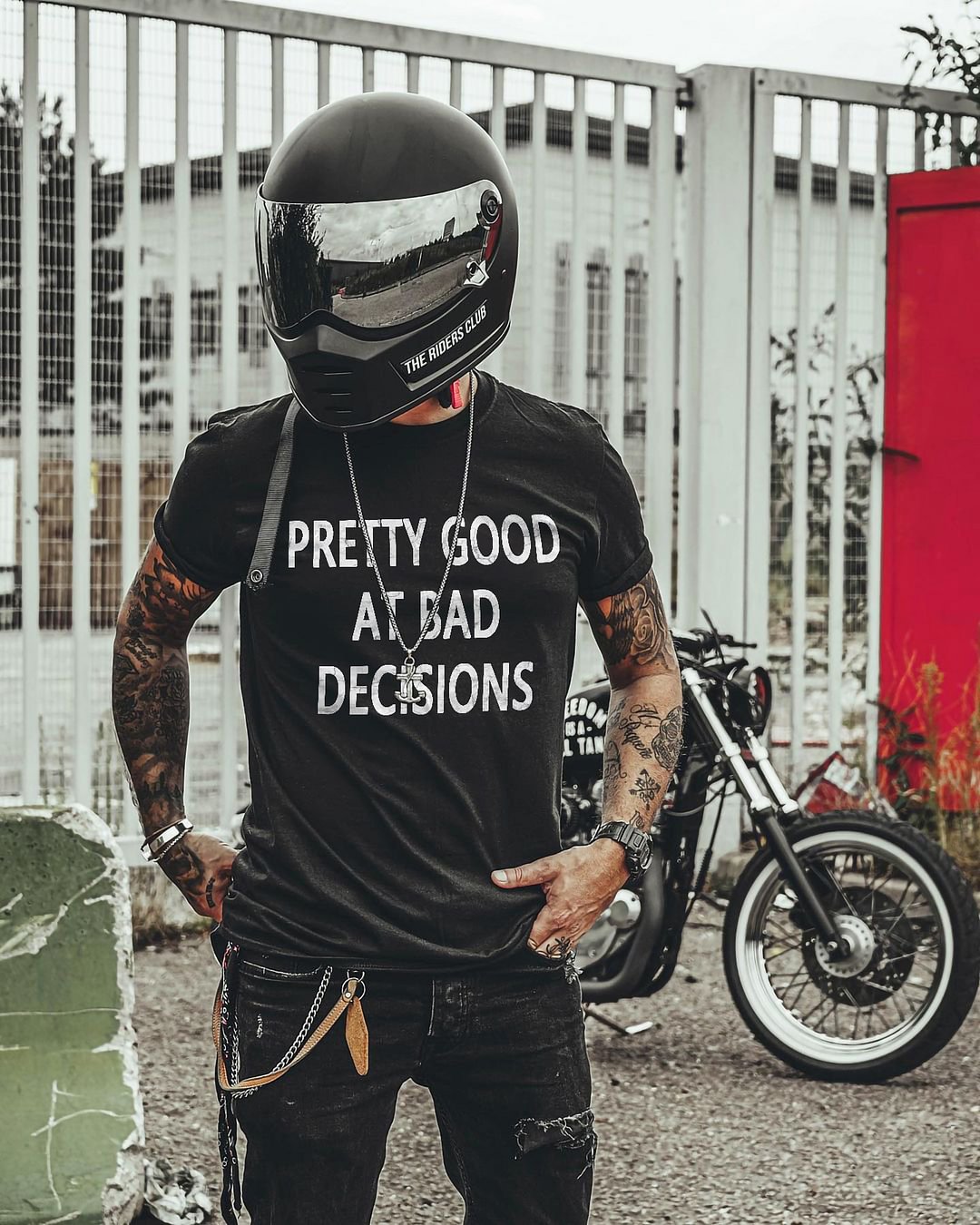 Livereid Pretty Good At Bad Decisions Printed T-shirt - Livereid