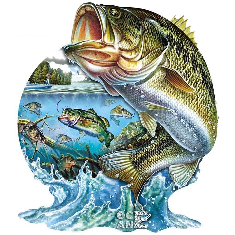 Fish - Full Round Drill Diamond Painting - 35x35cm(Canvas)