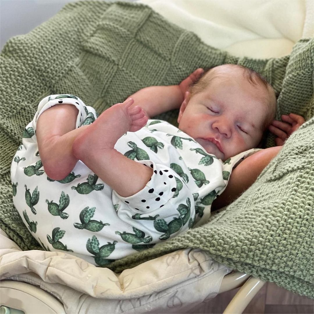 12'' Newborn Sleeping Baby Preemie Handmade Soft Reborn Baby Doll Boy Named Jesse