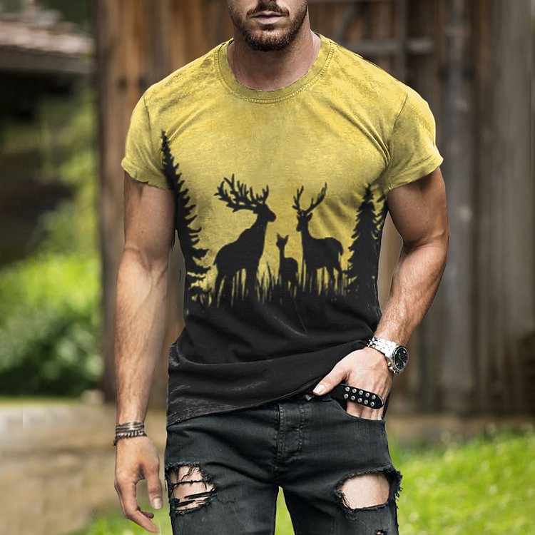 BrosWear Men's Forest Short Sleeve T-Shirt