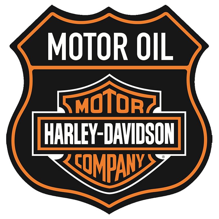 Harley-Davidson Motor Oil - Shield Vintage Tin Signs/Wooden Signs - 30x30cm