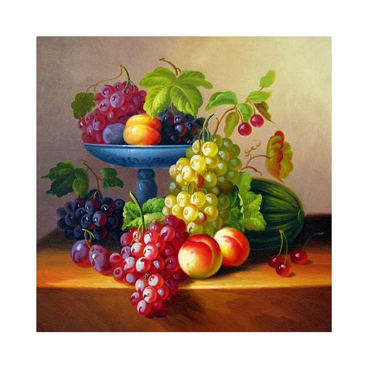 Fruits Grape - Partial Round Drill Diamond Painting - 30x30cm(Canvas)