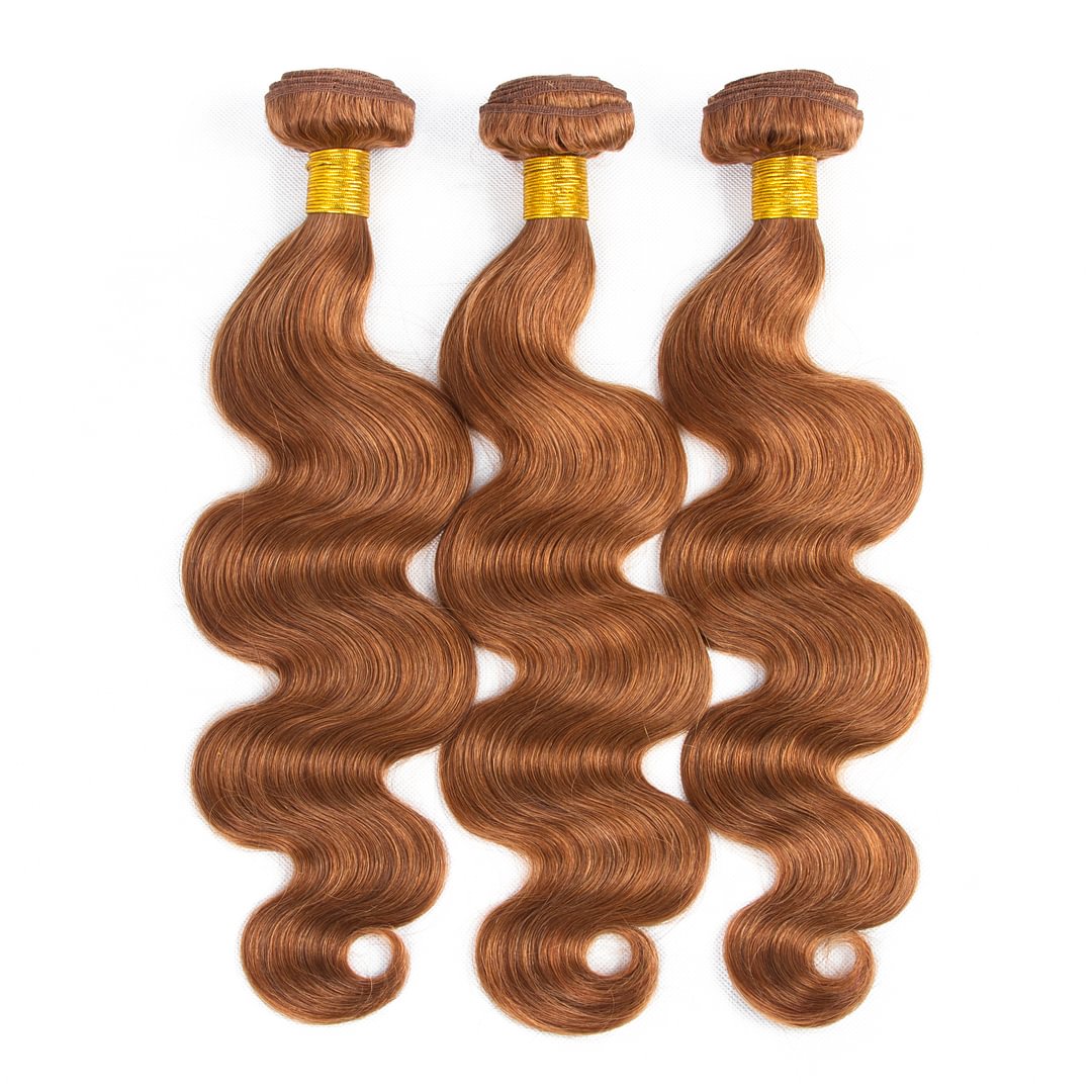 1 PC Brown Body Wave Hair Bundles丨Peruvian Mature Hair、Virgin Hair、Original Hair
