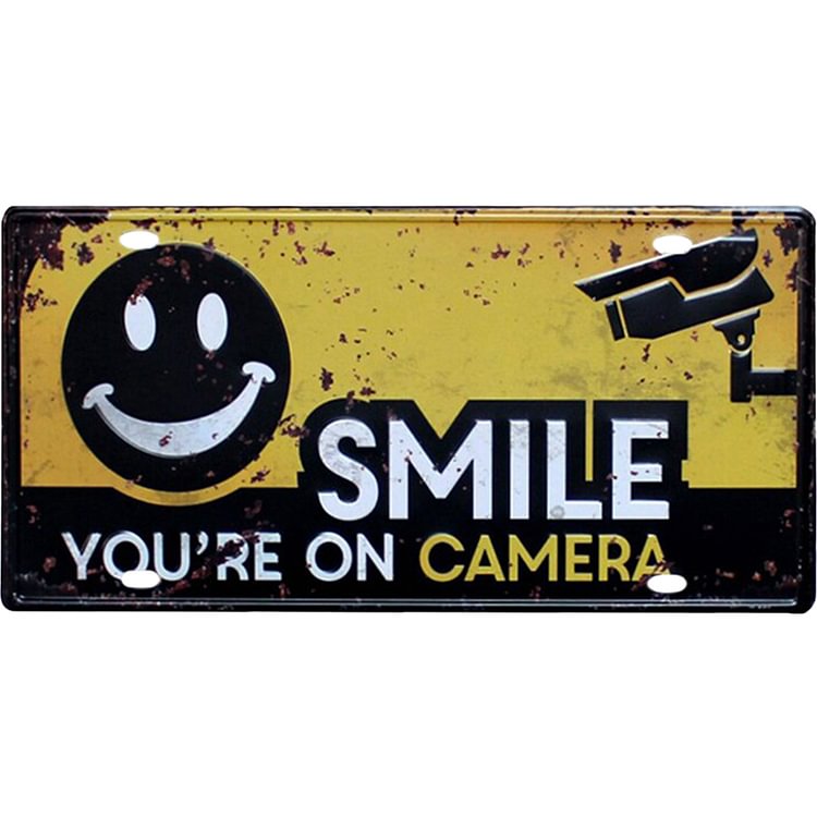 Smile - Car Plate License Tin Signs/Wooden Signs - 30x15cm