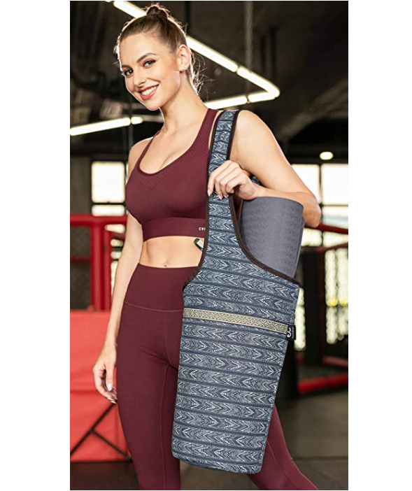 Ewedoos Yoga Mat Bag with Large Size Pocket and Zipper Pocket