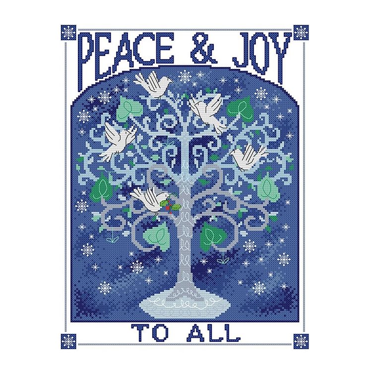 Blessing Tree - 14CT Stamped Cross Stitch - 40*32cm