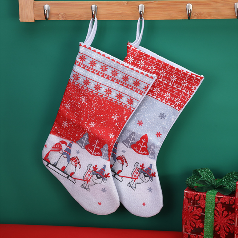 Christmas Eve Decoration Socks Gift Snack Bag