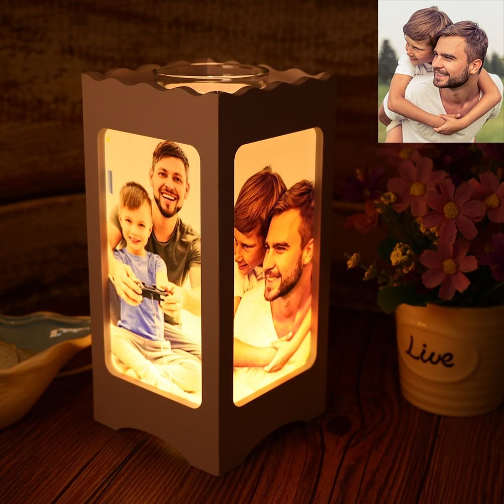 Custom Four Pictures Lantern Night Light Father's Day Gift Anniversary Birthday Gift