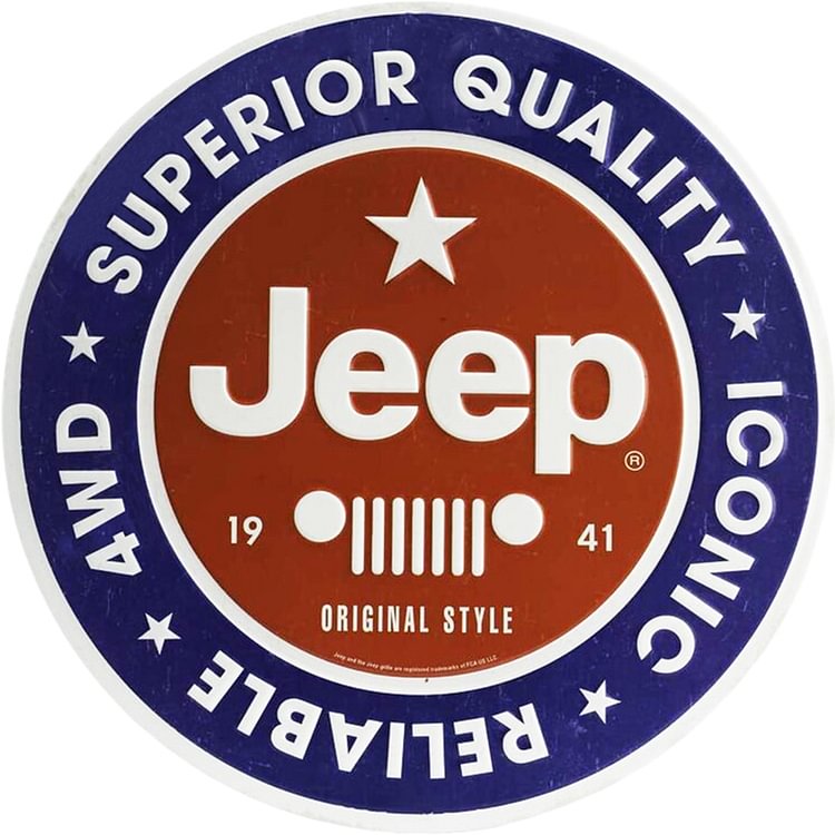 Jeep Motorcycles -Round Tin Signs - 30*30CM