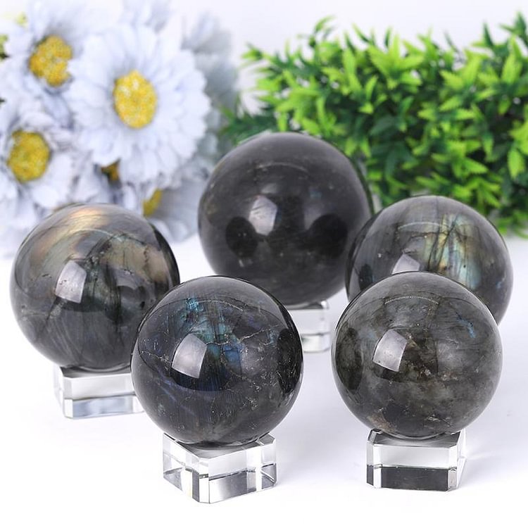 2.0"-4.0" Labradorite Sphere Crystal wholesale suppliers