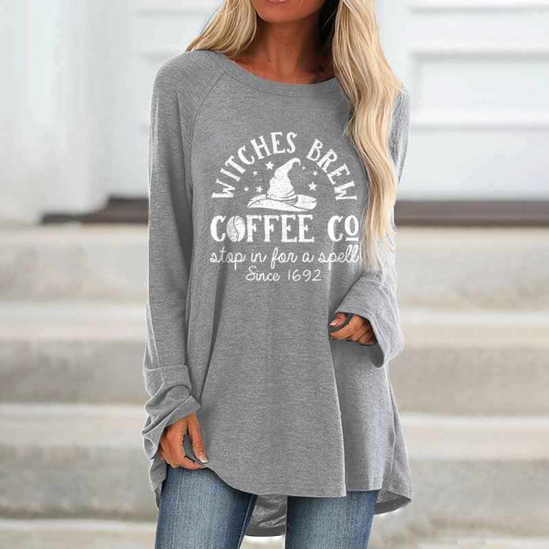Witches Brew Coffee Co Printed Loose T-shirt