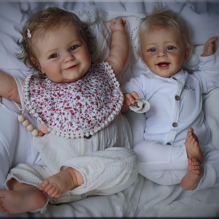 [New Series]20" Lifelike Handmade Huggable Opend Eyes Reborn Toddler Baby Doll That Look Real Twins Girl And Boy Mniies & Sumin