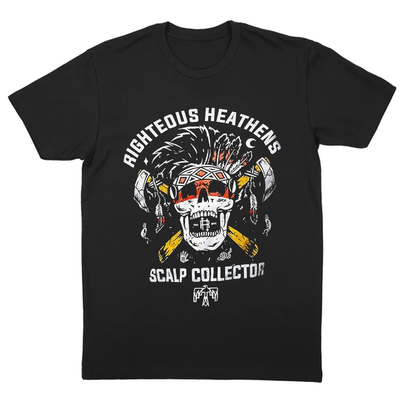 Righteous Heathens Printed Skull T-shirt -  UPRANDY