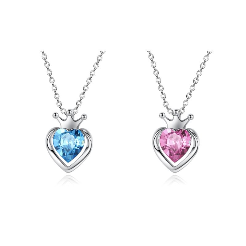 True Love Crown Crystal Necklace1