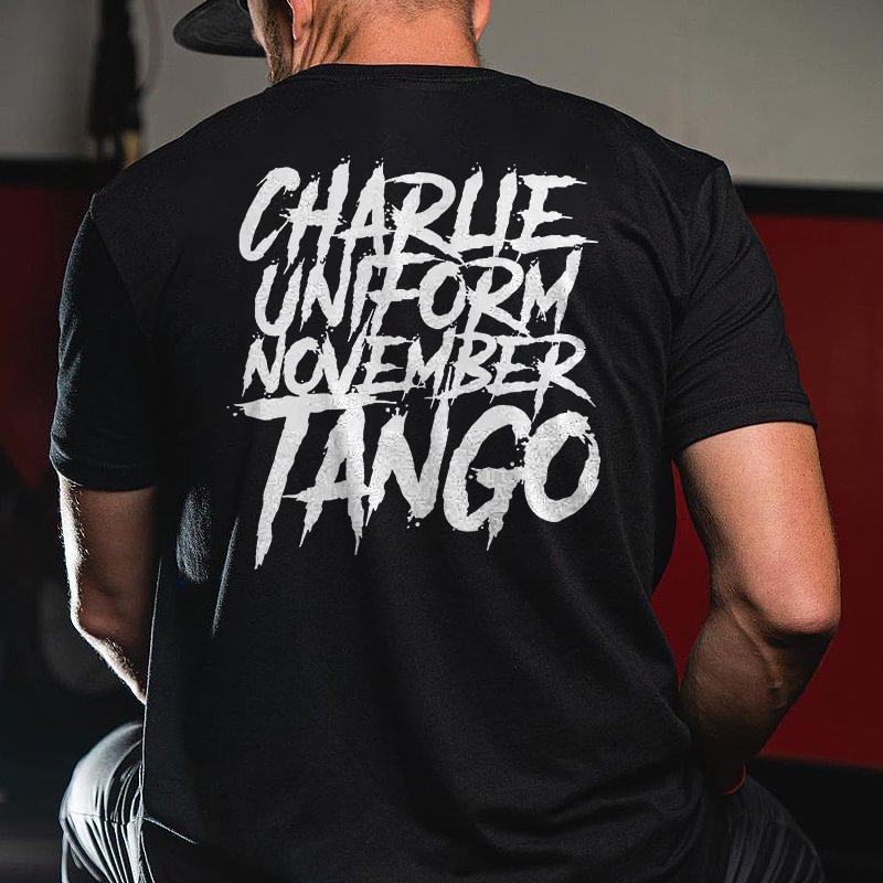 Livereid Charlie Uniform November Tango Printed T-shirt - Livereid
