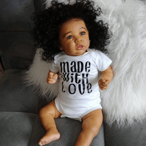 [Kids Gift Idea] Black Full Body Silicone Newborn Reborns 12'' Realistic Cute Reborn Baby Doll Girl Bess -Creativegiftss® - [product_tag]