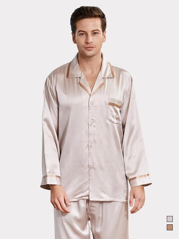 22 Momme High Quality Classic Silk Pajamas For Men