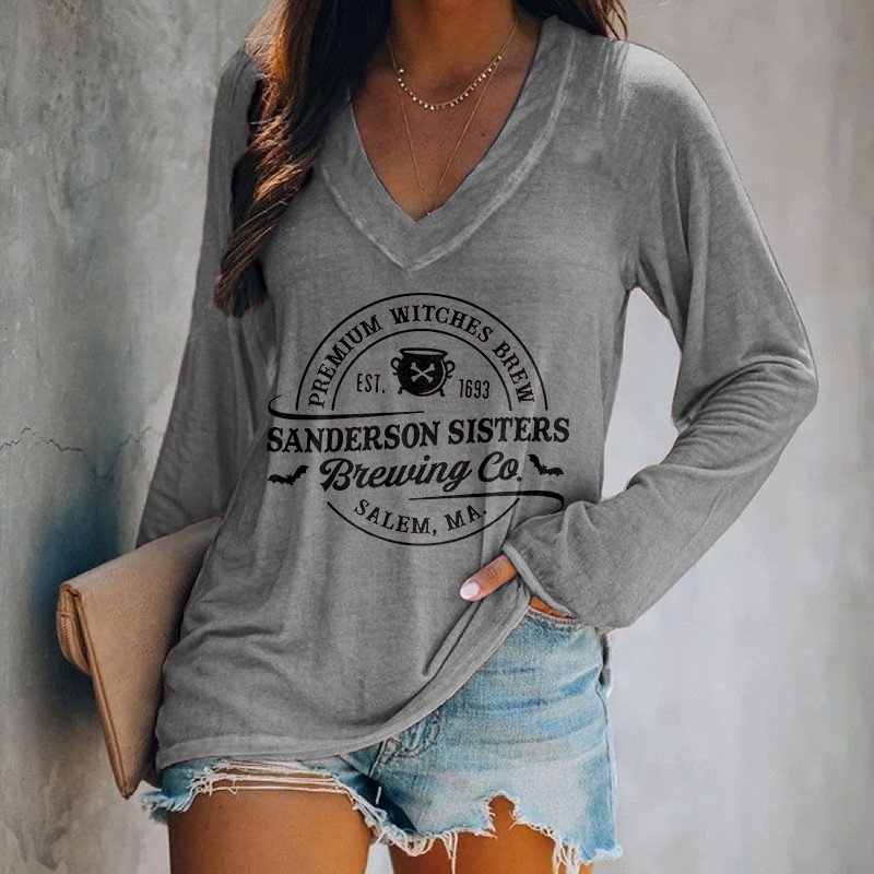 Sanderson Sisters Brewing Co Printed Casual Women's T-shirt