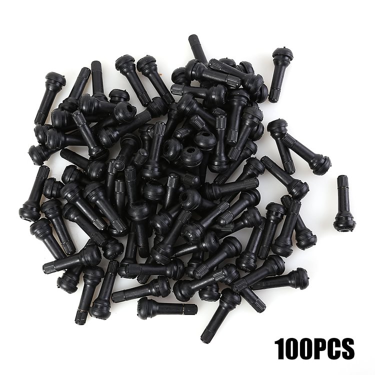 100pcs TR-414 Snap In Rubber Valve Stems TR414 Tyre Tire Valves with Caps
