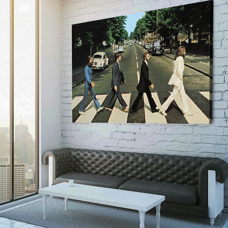The Beatles Abbey Road Walking Canvas Wall Art