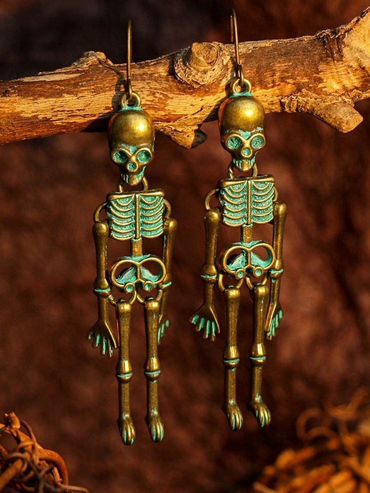 Dark Wind Halloween Skull Earrings-Mayoulove