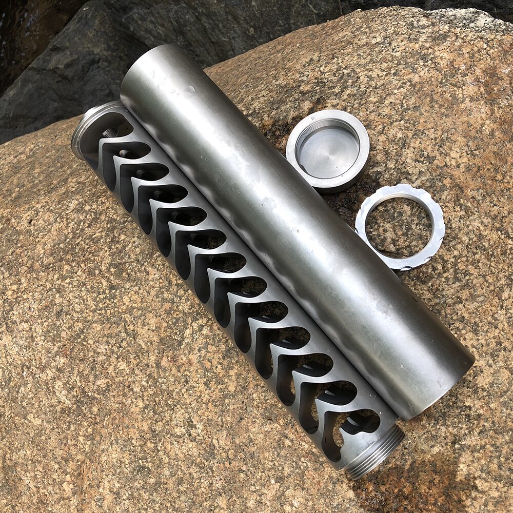 Titanium Solvent Trap GR5 10" Spiral Customize Inner Hole Size 6 8 10