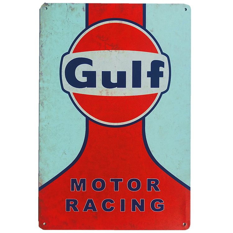 GULF MOTOR OILS - Vintage Tin Signs