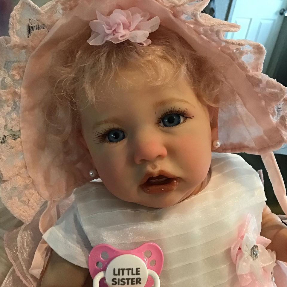 [Reborn Baby Girl] 12'' Realistic Lillian Reborn Dolls, Lifelike Weighted Silicone Baby Doll with Rooted Hair -Creativegiftss® - [product_tag]