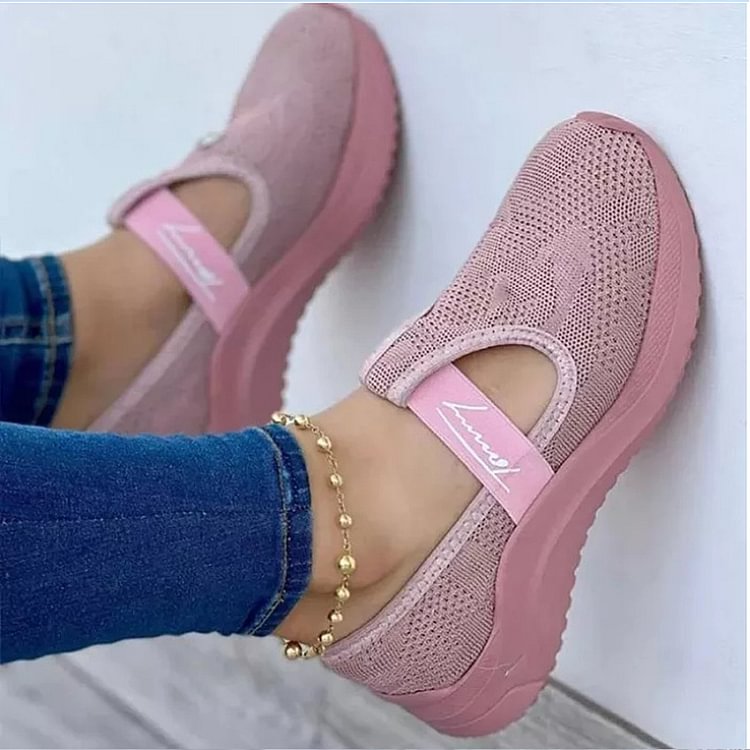 Women's Casual Daily Athletic Mesh Elastic Band Sneakers