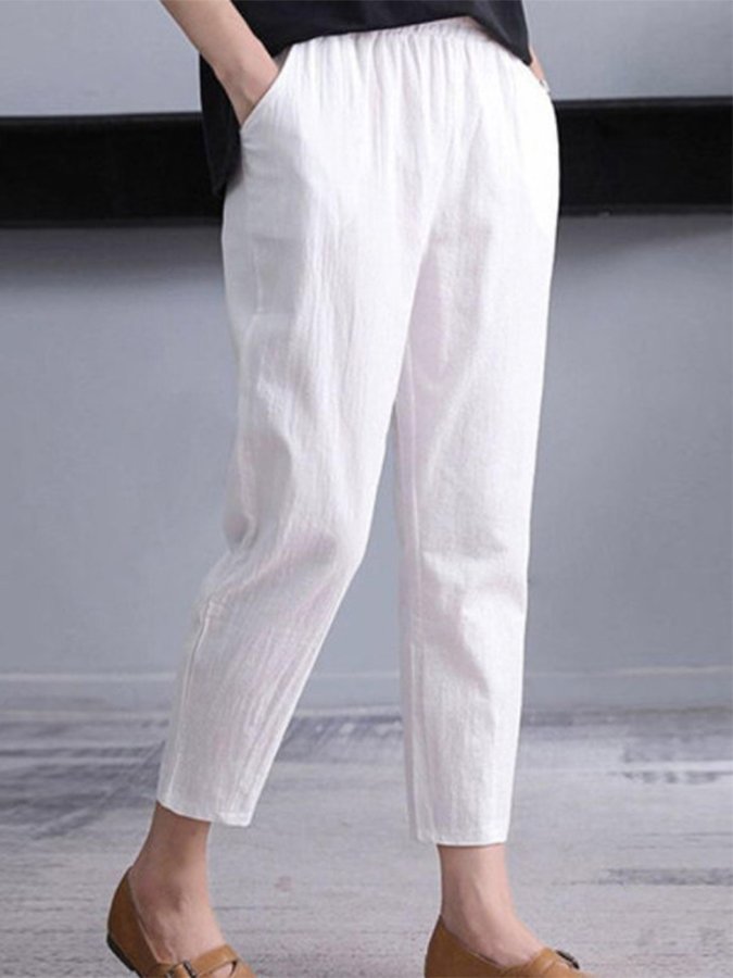 Cotton And Linen Summer Loose Casual Pants